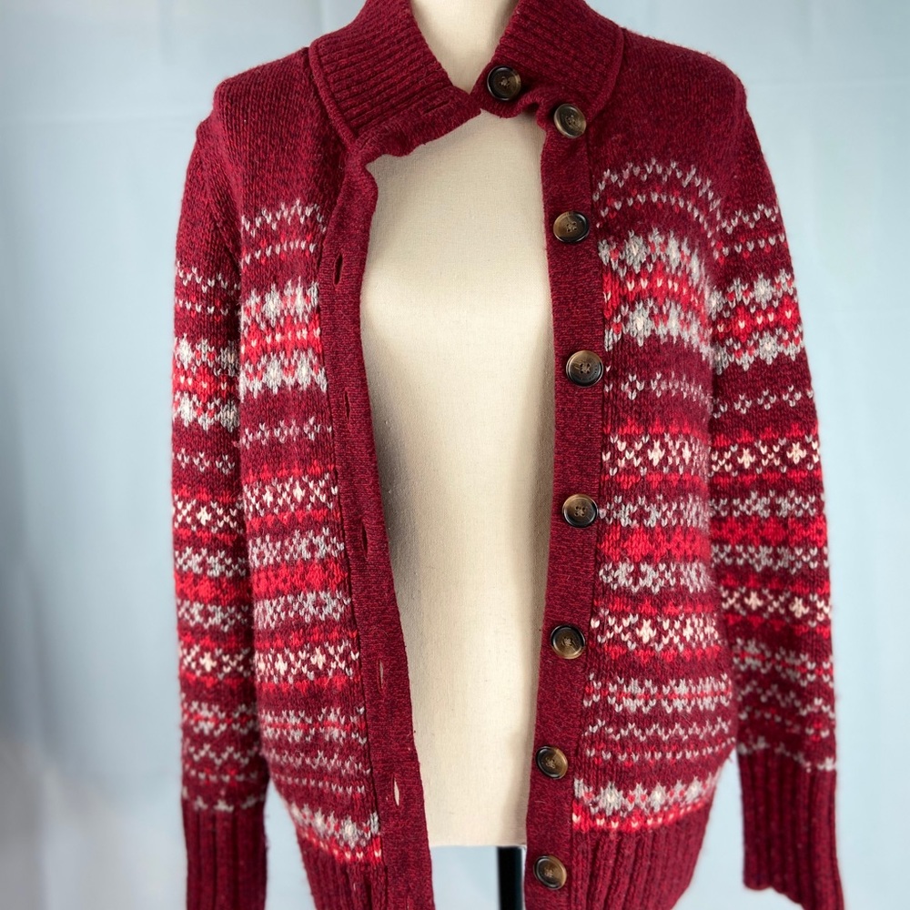 Eddie Bauer Red button down Cardigan Sweater
